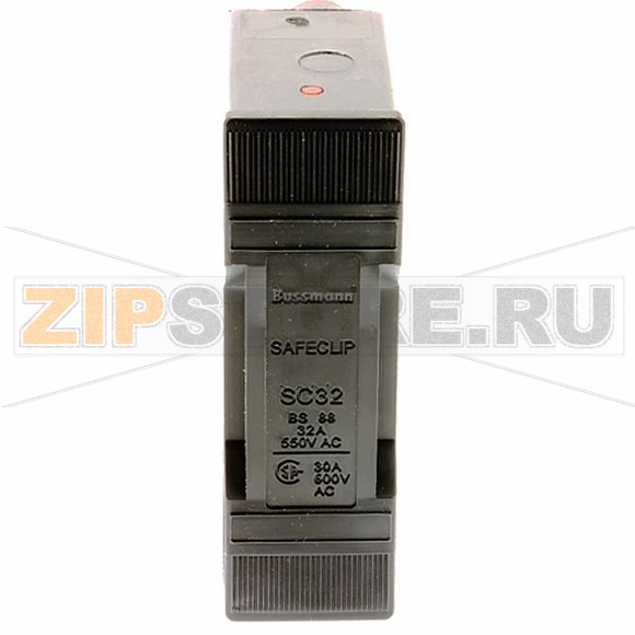 Держатель предохранителей, 32 A, AC 550 В, BS88/F1 Eaton SAFECLIP 32A BACK STUD CONNECTED BLACK 