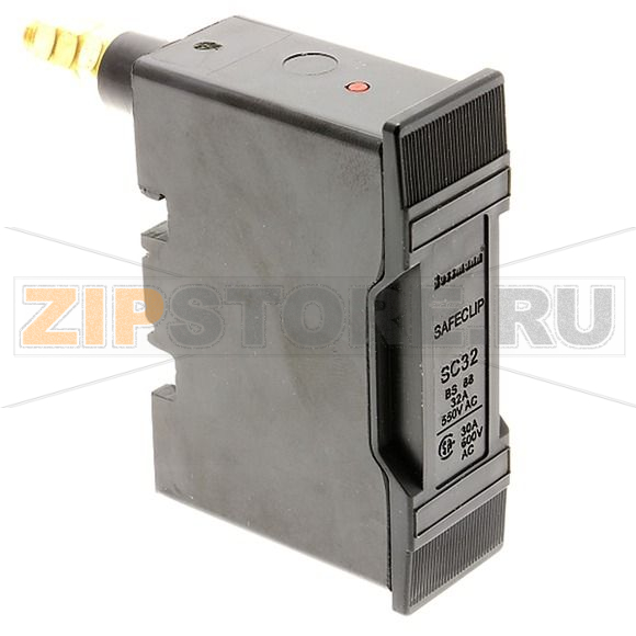 Держатель предохранителей, 32 A, AC 550 В, BS88/F1 Eaton SAFECLIP 32A BACK STUD CONNECTED BLACK 