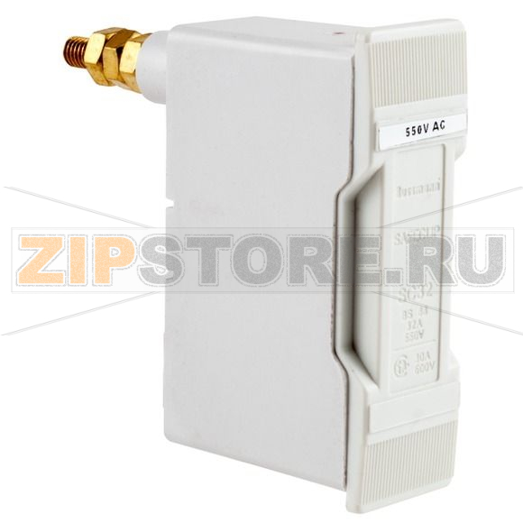 Держатель предохранителей, 32 A, AC 550 В, BS88/F1 Eaton SAFECLIP 32A BACK STUD CONNECTED BLACK 