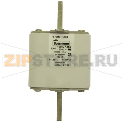 Предохранитель, 800 A, AC 1250 В, 100 кА, size 3, 76x76x150 мм, aR, IEC Eaton FUSE 800A 1250V 3 