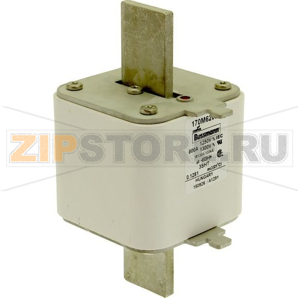 Предохранитель, 800 A, AC 1250 В, 100 кА, size 3, 76x76x150 мм, aR, IEC Eaton FUSE 800A 1250V 3 