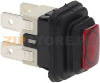 КРАСНЫЙ 2-Х ПОЛЮСНЫЙ КНОПОЧНЫЙ ПЕРЕКЛЮЧАТЕЛЬ, 16 А, 250 В