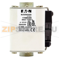 Предохранитель, 900 A, AC 1100 В, 100 кА, size 2, 61x77x91 мм, aR, IEC UL Eaton FUSE 900A 1100
