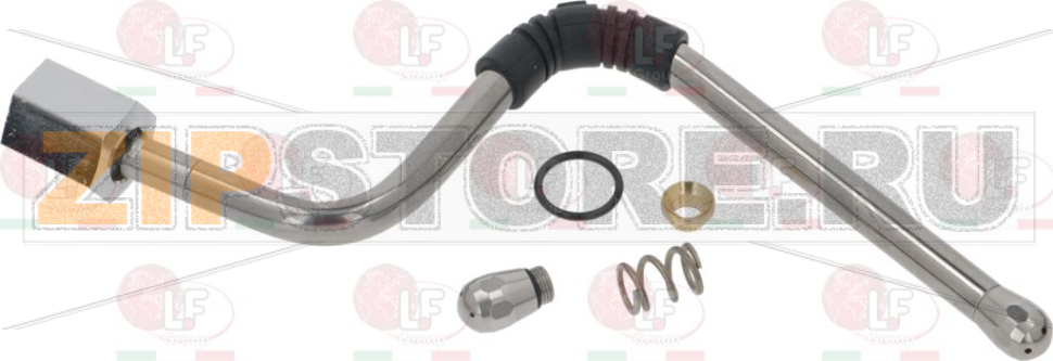 TUBO VAPORE COMPLETO INOX ø 10 mm 