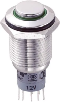 Кнопка антивандальная 250 В/AC, 3 А, 2 x вкл/вкл, с фиксацией, IP67, 1 шт TRU Components LAS2GQH-22ZE/G/12V/S/P