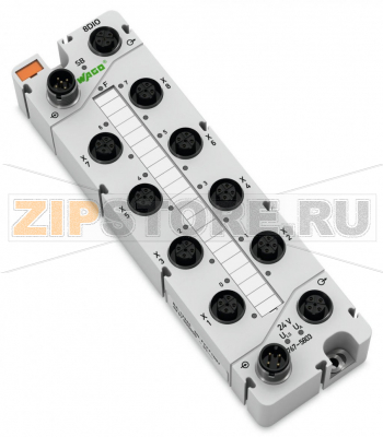 767 Series  I/O System 8-канальный дискретный вход/выход; тока; 0,5 А; 8 x M12; светло-серые Wago 767-5803 Краткое описание:этот модуль дискретного ввода-вывода принимает двоичные сигналы от переключателей, датчиков и бесконтактных переключателей (BERO)*. Модуль также управляет такими исполнительными механизмами, как электромагнитные клапаны, контакторы постоянного тока, индикаторы.* Не относится к 767-5803/000-800Особенности:? - 8 дискретных вводов-выводов, 24 В пост.тока / 0,5 АВвод-вывод, с возможностью параметризации (поканально)Доступна диагностика (поканально/помодульно)С возможностью параметризации (режим работы, включая счетчик, фильтр, инверсию, стратегию подстановки значения, подстановочное значение, ручной режим, интерактивное моделирование и диагностику).Комплектация:1 маркер WMB, оранжевый1 маркировочная полоса2 защитные крышки M12...