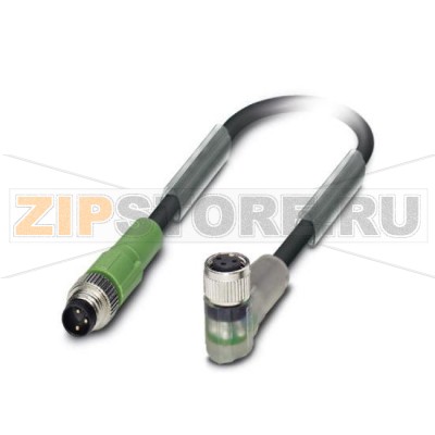 Кабель для датчика / исполнительного элемента Phoenix Contact SAC-3P-M 8MS/ 5,0-PUR/M8FR-2L 3-полюсн., PUR без галогенов, темно-серый RAL 7021, Штекеры прямое M8, к Гнездо угловой M8, с помощью 2 светодиодных индикатора, Длина кабеля: 5 м.Минимальный заказ: 25 шт.Упаковка: 5 шт.