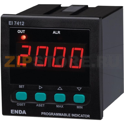 Дисплей светодиодный, универсальный, 0-20 мA, 4-20 мA, 0-1 В, 0-10 В Enda EI7412-230-AS12-SW 