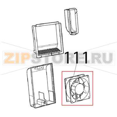 Ventola raffreddamento 230 V Unox XFT 110 Ventola raffreddamento 230 V Unox XFT 110Запчасть на деталировке под номером: 111