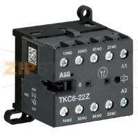 Миниконтактор TКC6-22Z, 3 А, 400 В, AC3, катушка: 140-260 В/DC ABB GJH1213061R6228