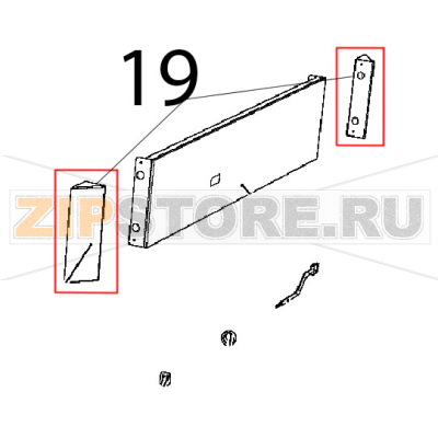 Colonna per controllo Unox XBC 1005E Colonna per controllo Unox XBC 1005EЗапчасть на деталировке под номером: 19