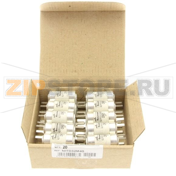Предохранитель, 32 A, AC 415 В, 80 кА, BS88/A1, 18x55 мм, gM, BS Eaton 32M40 415V AC BS88 FUSE 