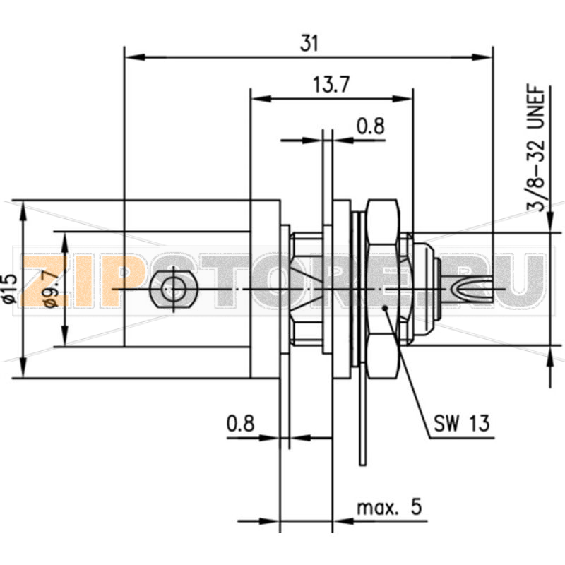 Разъем BNC, 75 Ом, 1 шт Telegärtner J01003A1286 