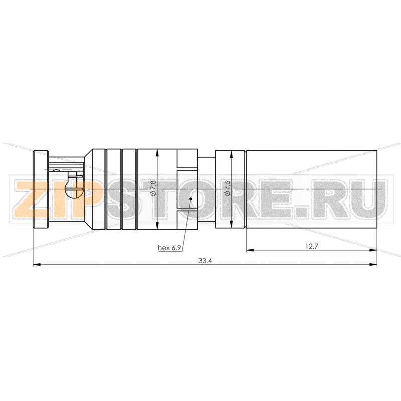 Разъем BNC, 75 Ом, 1 шт Telegärtner J01290A0062 