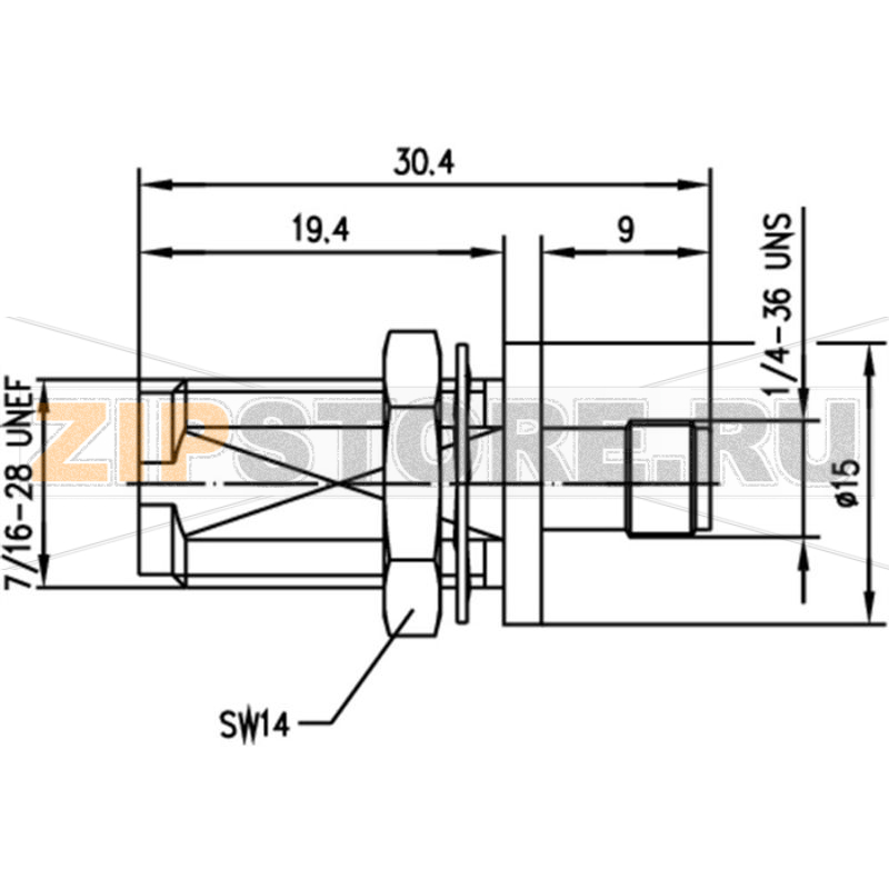Разъем коаксиальный, гнездо TNC, гнездо SMA, 1 шт Telegärtner J01019A0028 