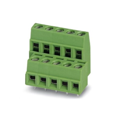Клеммы для печатного монтажа Phoenix Contact MKKDSN 1,5/15-5,08 BD:NZKT1QSO Номинальный ток: 13,5 А, Номинальное напряжение: 400 В, Размер шага: 5,08 мм, Полюсов: 15, Тип подключения: Винтовые зажимы, Монтаж: пайка, Направление подключения, проводник / печатная плата: 0 °, Цвет: зеленый, Возможна установка в ряд модулей с различным количеством полюсов (контактов)!.Минимальный заказ: 50 шт.Упаковка: 50 шт.