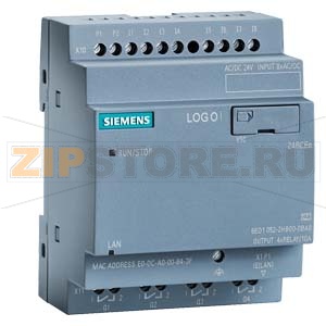 SIPLUS LOGO! 24RCEO (AC), логический модуль, рабочая температура -40 ... +70&amp;#176;C, пуск при -25&amp;#176;C, со стойким покрытием, на основе 6ED1052-2HB08-0BA0 . логический модуль, без дисплея, напряжение питания/входов/выходов: =24 В/~24 В/реле, 8 DI/4DO, п 