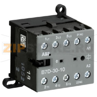 Миниконтактор B7D-30-10-01, 12 A, 400 B, AC3, катушка: 24 В/DC ABB GJL1317001R0101
