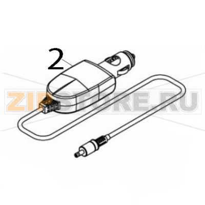 Зарядное устройство автомобильное (12-24V) TSC TDM-20 Зарядное устройство автомобильное (12-24V) для принтера TSC TDM-20Запчасть на деталировке под номером: 2