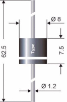 Диод 1 А, 800 В, корпус: DO-41 Diotec 1N4006