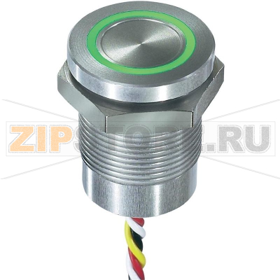 Кнопка сенсорная 12 В, 0.2 А, IP68, IP69K, 1 шт APEM CPB2110000NGSC 