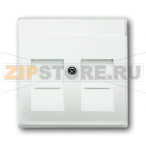 Накладка для коммуникационных розеток с суппортами и полем для надписи, белый бархат ABB 2CKA001710A3887 