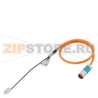 Силовой кабель предварительно собранный тип: 6FX8042-5DS54 4x 6+ (2x1.5) C C Connector полная резьба Sz. 1.5 для SINAMICS S120 книжного формата с кольцом кабельного наконечником MOTION-CONNECT 800PLUS Отжимным, UL / CSA, DESINA Dmax = 17.3 мм стороны двиг