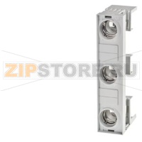 NEOZED, основание, D02, 3-пол., 63 A, Un AC: 400 V, Un DC: 250 V, для шинн.системы 8US 60 mm Siemens 5SG6208
