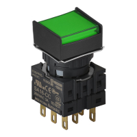 Выключатель кнопочный, Ø отверстия: 16 мм Autonics S16PRS-H2G3C