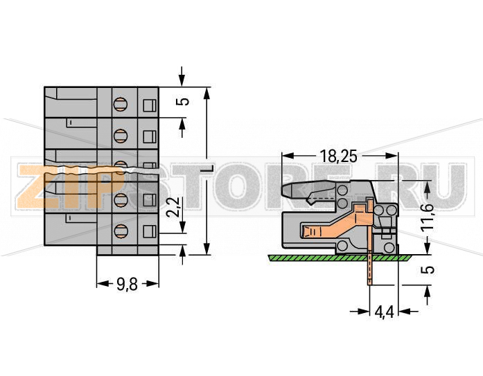 MCS MIDI Classic Розетка под пайку THT; 0.6 x 1.0 mm solder pin; угловые; Шаг контактов 5 мм; 17-пол.; серые Wago 232-247 Встроенные тестовые порты для тестовых штекеров O 2 ммДля соединений "провод-провод" и "плата-провод"Выходы под печатные платы с защитой от касанияЛегко идентифицируемые входы и выходы печатной платыВозможны варианты кодировки...
