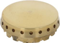 BURNER CAP PERFORATED BRASS POLISHED