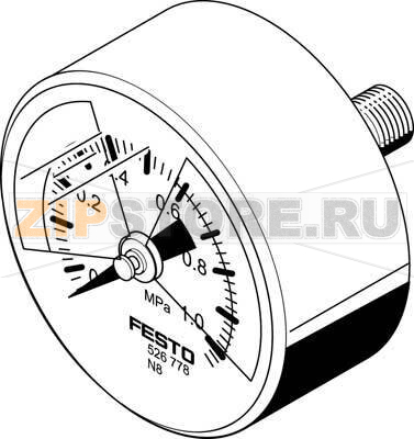 Манометр Festo MA-40-1,0-R1/8-MPA-E-RG 