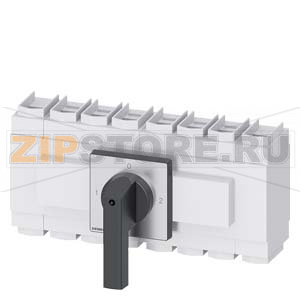 ПЕРЕКЛЮЧАТЕЛЬ 3-ПОЛЮСА IU=250A, P/AC-23A AT 400V=132KW FRONT MOUNTING FOUR-HOLE MOUNTING KNOB BLACK, NOT LOCKABLE Siemens 3LD2405-7UL01 