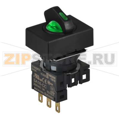 Переключатель селекторный, Ø отверстия: 16 мм Autonics S16SRT-S2GC 