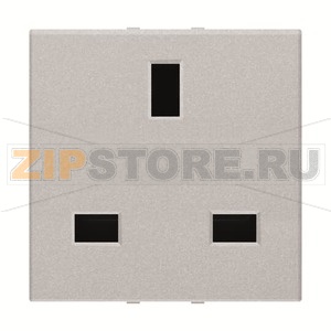 Розетка модульная GB стандарта с заземлением, 2P+E, 2M, 13 А, 230 В, серебристый ABB 2CLA223700N1301 