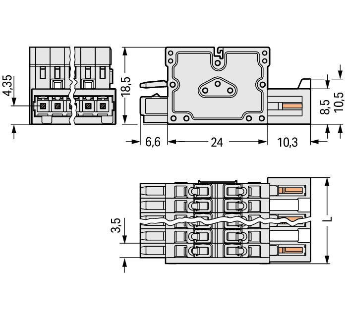 MCS MINI 2-conductor combi strip; 100% защита от неправильного подсоединения; 1,5; Шаг контактов 3,5 мм; 7-пол.; 1,50 mm; светло-серые Wago 734-367 Универсальное соединение для всех типов проводников2-проводная колодка совмещает соединения через вывод и через розеткуДля размножения потенциаловПластины разгрузки натяжения, заводская сборка или монтаж на местеПитание со стороны вилкиКолодки Combi можно подключать к нескольким выводам100% защита от неправильного подсоединенияВозможны варианты кодировки...
