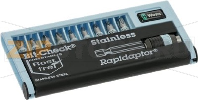 ДЕРЖАТЕЛЬ ДЛЯ КОМПЛЕКТА ИЗ 9 СМЕННЫХ ГОЛОВОК ИЗ НЕРЖАВЕЮЩЕЙ СТАЛИ 