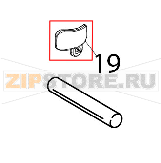 Headlock white KitchenAid 5K45SSEWH Headlock white KitchenAid 5K45SSEWHЗапчасть на деталировке под номером: 19
