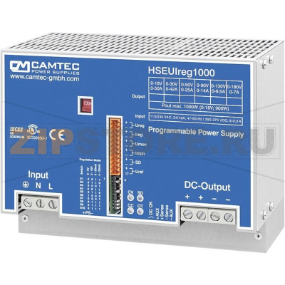 Блок питания лабораторный 0-50 В/DC, регулируемый, 0-25 А, 1008 Вт Camtec HSEUIreg10001.50T 