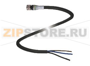 Кабель датчика-исполнительного устройства Female connector V3-GM-E2-BK5M-PUR-U Pepperl+Fuchs Описание оборудованияFemale cordset, M8, LED, 3-pin, PUR cable