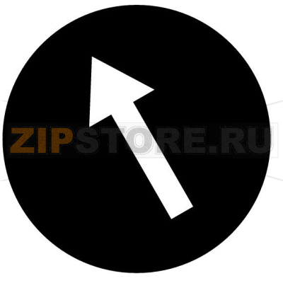 Шильдик кнопочный, черный, грибовидный, значок стрелки Eaton M22-XDP-S-X8 