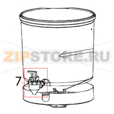 Tap Hurakan HKN-DB81 Tap Hurakan HKN-DB81Запчасть на деталировке под номером: 7