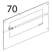 Vetro esterno ser. 748x424x5 CTFL Unox XVC 104