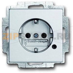 Розетка 16 А, 250 В, LED, серебристый алюминий ABB 2CKA002013A5285 