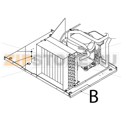 Refrigeration assy Hoshizaki IM-65NE Refrigeration assy Hoshizaki IM-65NEЗапчасть на деталировке под номером: B