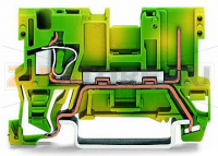 1-проводные / 1-контактные базовые клеммы с заземлением; для DIN-рейки 35 x 15 и 35 x 7,5; 4 mm; CAGE CLAMP®; 4,00 mm; зеленые-желто Wago 769-237