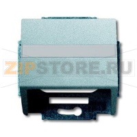 Накладка с суппортом для коммуникационных разъёмов и цоколей, серебристый алюминий ABB 2CKA001724A4263
