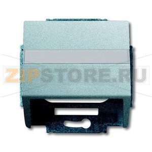 Накладка с суппортом для коммуникационных разъёмов и цоколей, серебристый алюминий ABB 2CKA001724A4263 