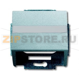 Накладка с суппортом для коммуникационных разъёмов и цоколей, серебристый алюминий ABB 2CKA001724A4263 