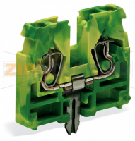 2-проводные клеммы; без кнопок; 2,5 мм; CAGE CLAMP®; 2,50 mm; зеленые-желто Wago 869-328